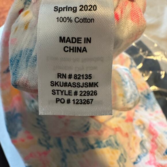 Fresh Produce Colorful Top Size Small Short Sleeve Pink Blue Tropical Beach - Picture 5 of 6